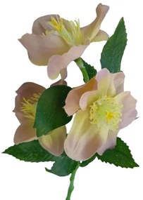 Művirág Hellebores zöld-rózsaszín, 36 cm, művirág