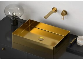 Sapho - AURUM pult fölé szerelhető mosdó 50x35 cm matt arany