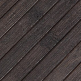 négyszögletű sötétbarna bambusz szőnyeg 70 x 300 cm