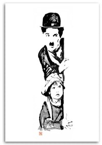 Gario Vászonkép Charlie Chaplin és a baba - Péchane Méret: 70 x 100 cm