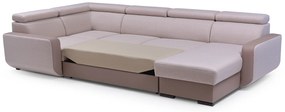 Sarokkanapé Istar U (sötétszürke + fehér) (B). 630094