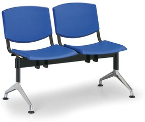 Design műanyag pad, 2 üléses, kék