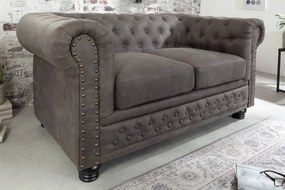 Kettes kanapé Chesterfield II 150 cm antik szürke