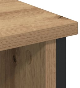 TV Szekrény Kézműves Tölgy 100x35x45 cm Műanyag és Acél