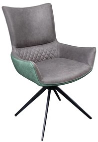 Design forgószék Wendell szürke / zöld