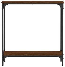 barna tölgyszínű szerelt fa tálalóasztal 75x22,5x75 cm