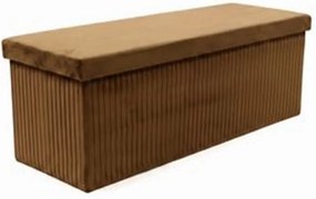 MALAGA összehajtható tárolós puff 110 cm ,barna