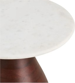 Kerek tárolóasztal márvány asztallappal ø 40 cm Heide – House Nordic