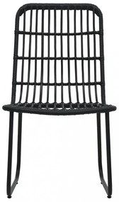3 részes polyrattan és üveg kültéri étkezőgarnitúra