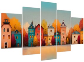 Kép - Őszi falu (150x105 cm)