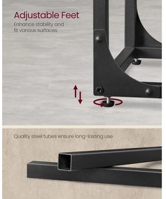 VASAGLE C alakú oldalasztal rusztikus barna és fekete színben