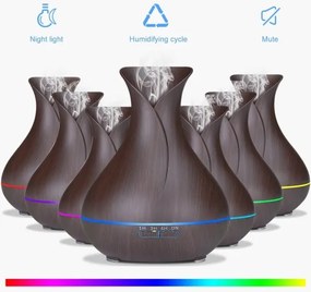 LED RGB légnedvesítő és ionizátor 400 ml