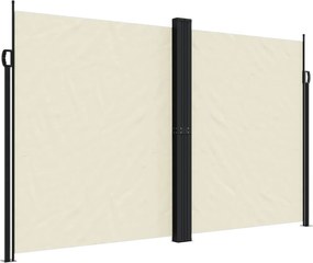 vidaXL krémszínű behúzható oldalsó napellenző 200 x 600 cm