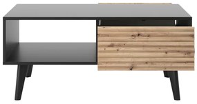 Kávésasztal WILLOW 46x104 cm fekete/barna