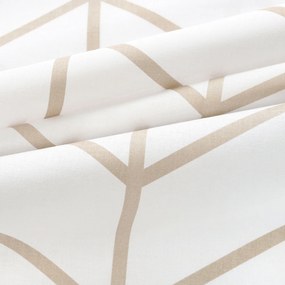 Goldea pamut párnahuzat - bézs cikkcakk fehéren 50 x 50 cm