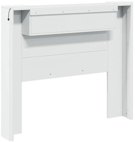 Fejtámla LED -es lámpákkal Fehér 120 x 16,5 x 103,5 cm Faanyag