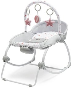 Baby Mix Multifunkcionális hintaszék a babaszámára Stars rózsaszín, 80 x 40 x 70 cm