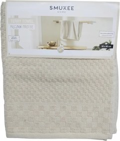 Fürdőszobai törölköző Smukee dekoratív dombornyomással 50x90cm ecru 714