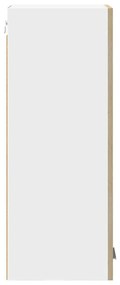 Függő szekrény Riga 2 pcs Sonoma tölgy és fehér 30 x 31 x 80 cm