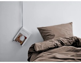 Barna kétszemélyes hosszabbított pamut-perkál ágyneműhuzat 200x220 cm Crisp – Södahl