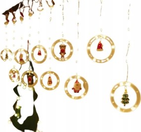 Kik KX5249 FĂ©nyfĂŒggöny figurĂĄkkal 125 Led, 3 m meleg fehĂ©r