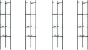 vidaXL 4 db acél és polipropilén paradicsomketrec 154 cm