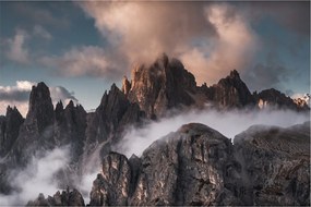 Kép - A ködben rejtett olasz dolomitok (90x60 cm)