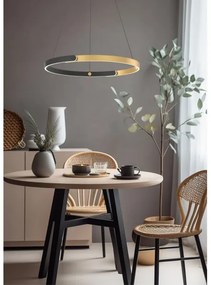 Zuma Line MD4417-1M-3BGD - LINOS LED csillár 30W 230V fekete/arany