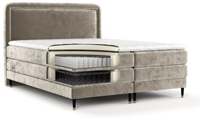 Világosbarna boxspring ágy 160x200 cm Dove – Maison de Rêve