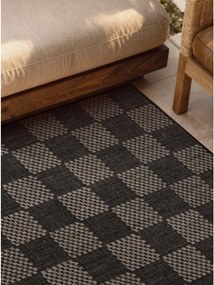 Fekete-krémszínű kültéri-beltéri szőnyeg 120x170 cm Haringey Dorothy – Ted Baker