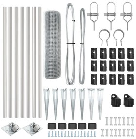 Hegesztett Hálós Kerítés 13 Dübellel 0.8x10 m Galvanizált Acél