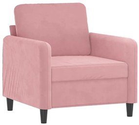 vidaXL rózsaszín bársony kanapéfotel 60 cm