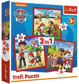 Gyermek puzzle - Paw Patrol II. - 3 az 1-ben