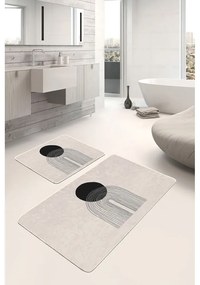 Bézs fürdőszobai kilépő szett 2 db-os 60x100 cm – Mila Home