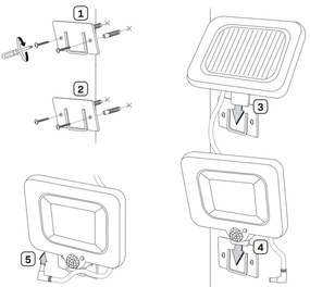 LED napelemes reflektor DUO LED/1W/3,7V 1200 mAh IP44 érzékelővel
