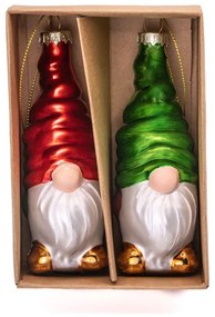 Üveg kézzel készített karácsonyfadísz készlet 2 db-os ø 4 cm Gonk – Sass &amp; Belle