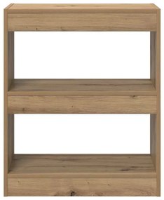 Könyvespolc kézműves tölgy 60 x 30 x 72 cm Faanyag