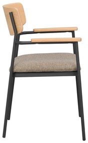 Bézs-natúr színű étkezőszék szett 2 db-os Maymont – Rowico