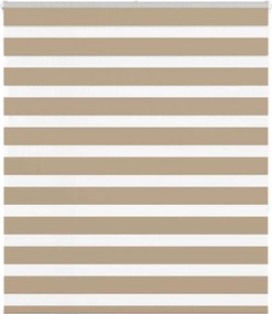vidaXL zebrafüggönnyel homokbarna szövetszélesség 125,9 cm poliészter