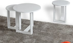 Mira dohányzóasztal, fehér, 52 cm