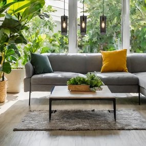 Csillár zsinóron PADOVA 3xE27/15W/230V fekete