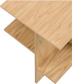 Natúr színű éjjeliszekrény tölgyfa dekorral Atik – noo.ma