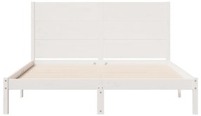 fehér tömör fa extra hosszú ágykeret matrac nélkül 140 x 220 cm