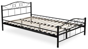Fém ágy 120 cm Granjeros (fekete) (ágyráccsal). Akció -21%. 1119129
