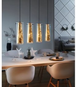 Eglo 97653 - Csillár zsinóron PINTO GOLD 4xE27/60W/230V