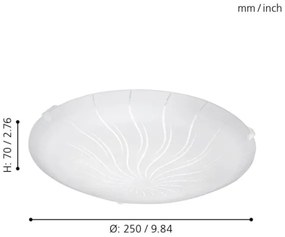 Eglo 96089 - LED Mennyezeti lámpa MARGITTA 1 LED/11W/230V