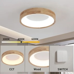 Brilagi - LED mennyezeti lámpa FALCON WOOD MODERN LED/30W/230V Ø 45 cm fa