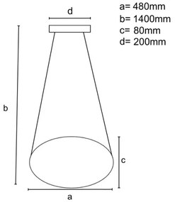 LED állítható fényerőjű lámpa kábelre LED/65W/230V 3000-6500K arany + DO