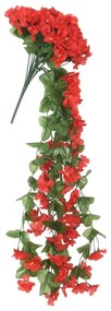 3 db piros karácsonyi virágfüzér 85 cm