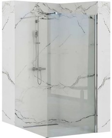 Rea AERO 80, zuhany paraván WALK IN, 1 lapos, 80 x 195 cm, fényes króm, átlátszó, REA-K7552